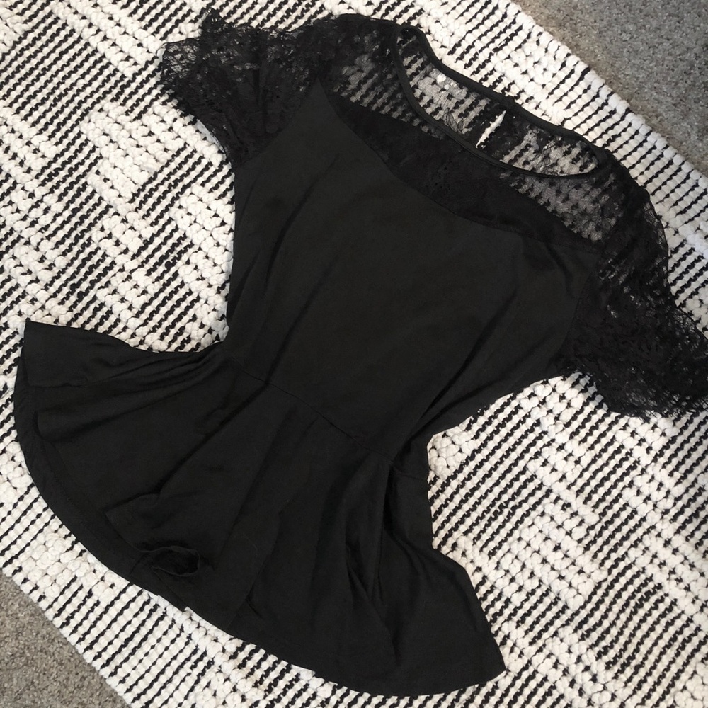 Lace Peplum Top/Blouse